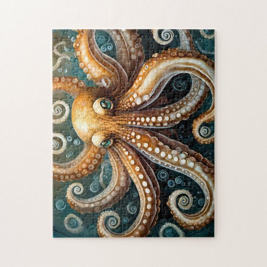 Octopus Puzzle Art Easy Hirn Art Puzzle Foto Puz (Vertikal)