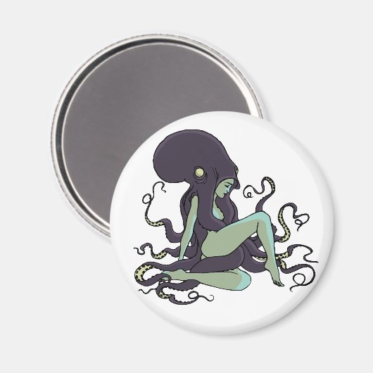 Octopus Queen Magnet (Vorderseite/Rückseite)