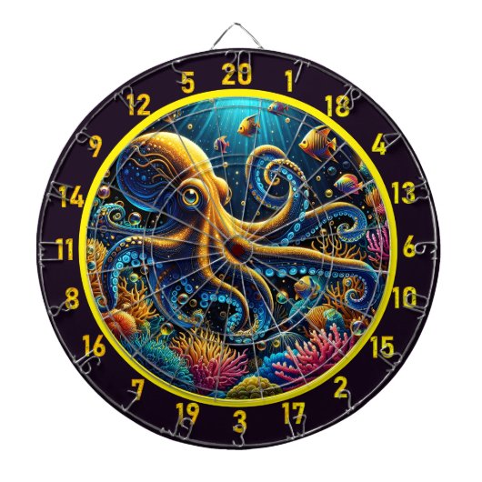 Octopus Reef Adventure Dartboard Dartscheibe (vorne)