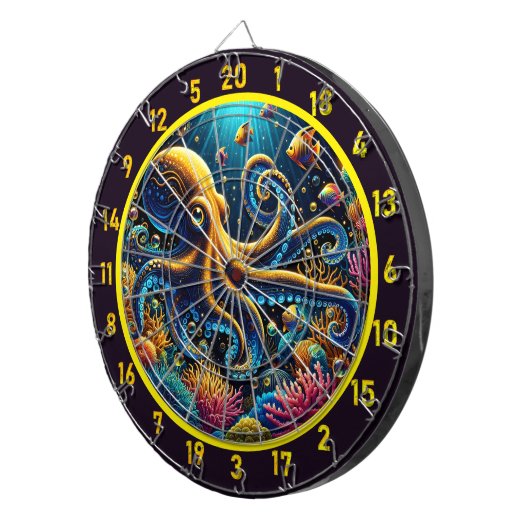 Octopus Reef Adventure Dartboard Dartscheibe (Vorderseite rechts)