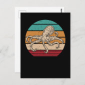 Octopus Retro Kraken Sea Animal Postkarte (Vorne/Hinten)