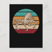 Octopus Retro Kraken Sea Animal Postkarte (Vorderseite)