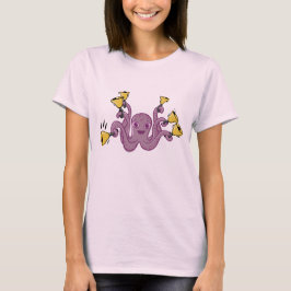 Octopus Ringing Handbells Cartoon T-Shirt