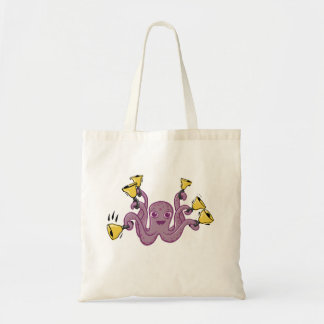 Octopus Ringing Handbells Cartoon Tragetasche