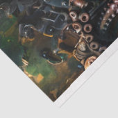 Octopus Rust Bronze Decoupage Seidenpapier (Ausschnitt)