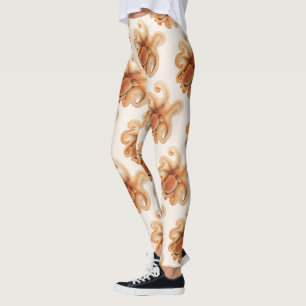 Octopus Salutii, Vintage Meeresaquarien Tiere Leggings