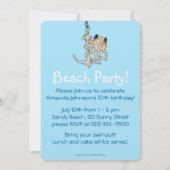 Octopus & Sandcastle Einladung (Rückseite)