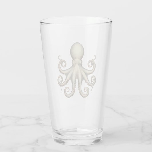 Octopus scientific diagram unique artwork retro  glas (Rückseite)