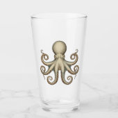 Octopus scientific diagram unique artwork retro  glas (Vorderseite)