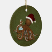 Octopus Scientist Steampunk Vintage Inspirred Keramik Ornament (Rechts)