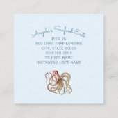 Octopus Sea Food LKW Quadratische Visitenkarte (Rückseite)