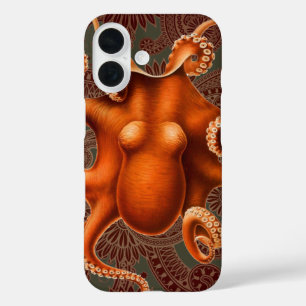 Octopus Sea Monster Kreatur Cephalapod Vintag iPhone 16 Hülle