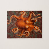Octopus Sea Monster Kreatur Cephalapod Vintag Puzzle (Horizontal)