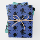 Octopus-Silhouette Geschenkpapier Set (Beispiel)