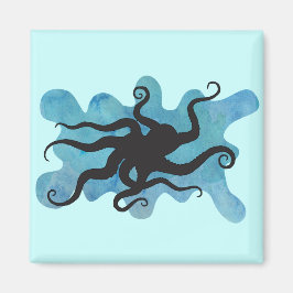 Octopus-Silhouette Magnet