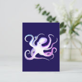 Octopus-Silhouette Postkarte (Stehend Vorderseite)