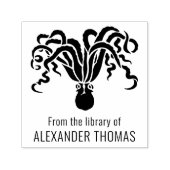 Octopus Silhouette Sea #2 Bibliotheksname Permastempel (Design)