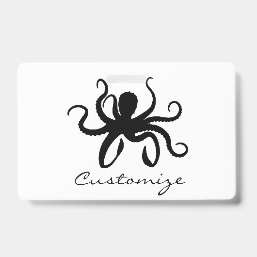 Octopus Silhouette Thunder_Cove Ausweis (Vorderseite)