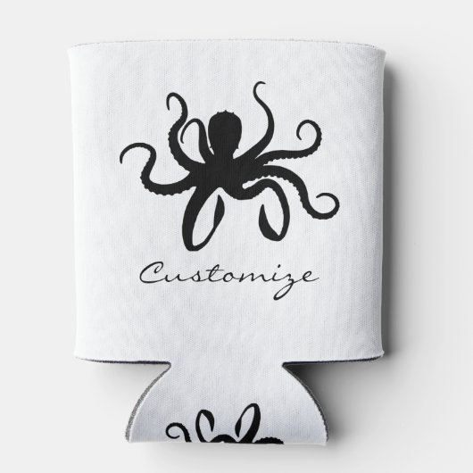 Octopus Silhouette Thunder_Cove Dosenkühler (Rückseite)