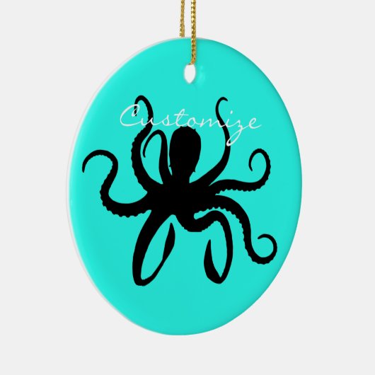 Octopus Silhouette Thunder_Cove Keramik Ornament (Rechts)