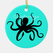 Octopus Silhouette Thunder_Cove Keramik Ornament (Vorne)