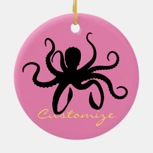 Octopus Silhouette Thunder_Cove Keramik Ornament (Hinten)