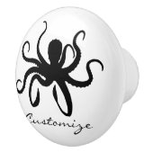 Octopus Silhouette Thunder_Cove Keramikknauf (Rechts)