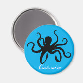 Octopus Silhouette Thunder_Cove Magnet (Vorderseite/Rückseite)