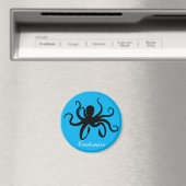 Octopus Silhouette Thunder_Cove Magnet (In Situ (Geschirrspüler))