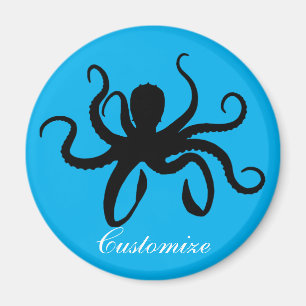 Octopus Silhouette Thunder_Cove Magnet