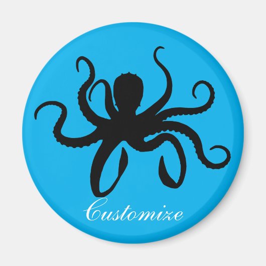 Octopus Silhouette Thunder_Cove Magnet (Vorne)