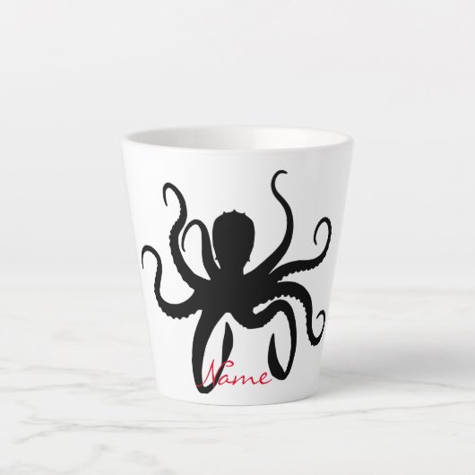 Octopus Silhouette Thunder_Cove Milchtasse (Vorderseite)