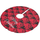 Octopus-Silhouette Thunder_Cove Polyester Weihnachtsbaumdecke (Schrägansicht)