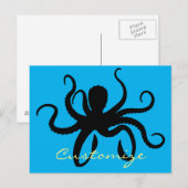 Octopus Silhouette Thunder_Cove Postkarte (Vorne/Hinten)
