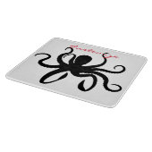 Octopus Silhouette Thunder_Cove Schneidebrett (Ecke)