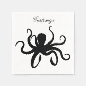 Octopus Silhouette Thunder_Cove Serviette (Vorderseite)