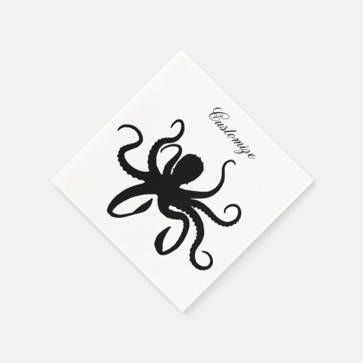 Octopus Silhouette Thunder_Cove Serviette (Ecke)