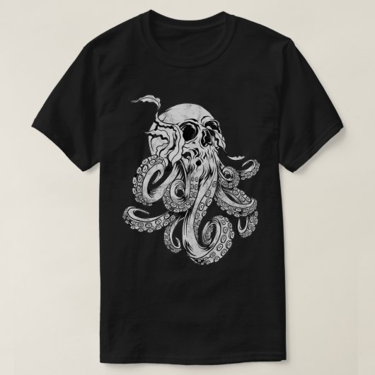 Octopus Skull Monster Kraken Cthulhu Skull für Män T-Shirt (Design vorne)