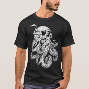 Octopus Skull Monster Kraken Cthulhu Skull für Män T-Shirt