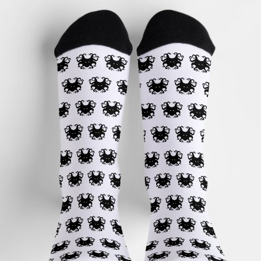Octopus Socks - B&W - Unisex Socken (Oben)