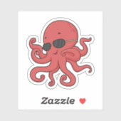 Octopus-Sonnenbrille Aufkleber (Blatt)