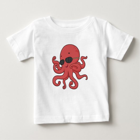 Octopus-Sonnenbrille Baby T-shirt (Vorderseite)