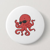 Octopus-Sonnenbrille Button (Vorderseite)