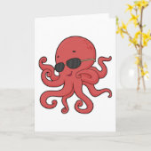 Octopus-Sonnenbrille Karte (Gelbe Blume)