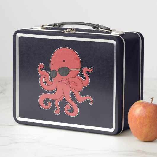 Octopus-Sonnenbrille Metall Brotdose (Beispiel)