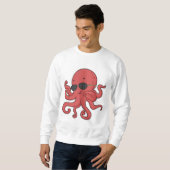 Octopus-Sonnenbrille Sweatshirt (Vorne ganz)