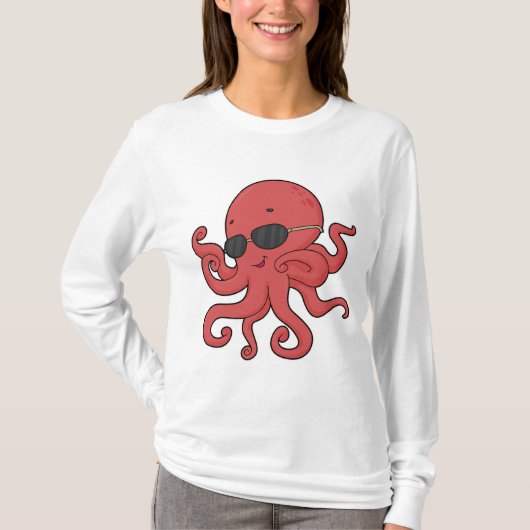 Octopus-Sonnenbrille T-Shirt (Vorderseite)