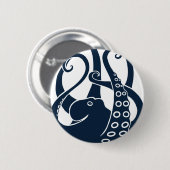 octopus squid cuttlefish oktopus scuba diving button (Vorne & Hinten)