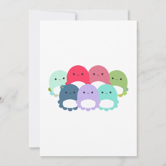 Octopus Squishmallow Birthday Party Einladung (Rückseite)