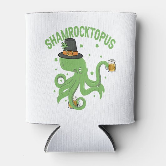 Octopus St Patricks Day Shamrocktopus Leprechaun Dosenkühler (Vorderseite)